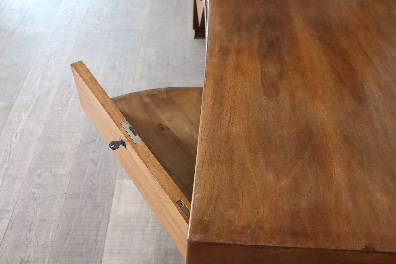 Curved Directors Desk In Walnut, Italy 1940s photo buy