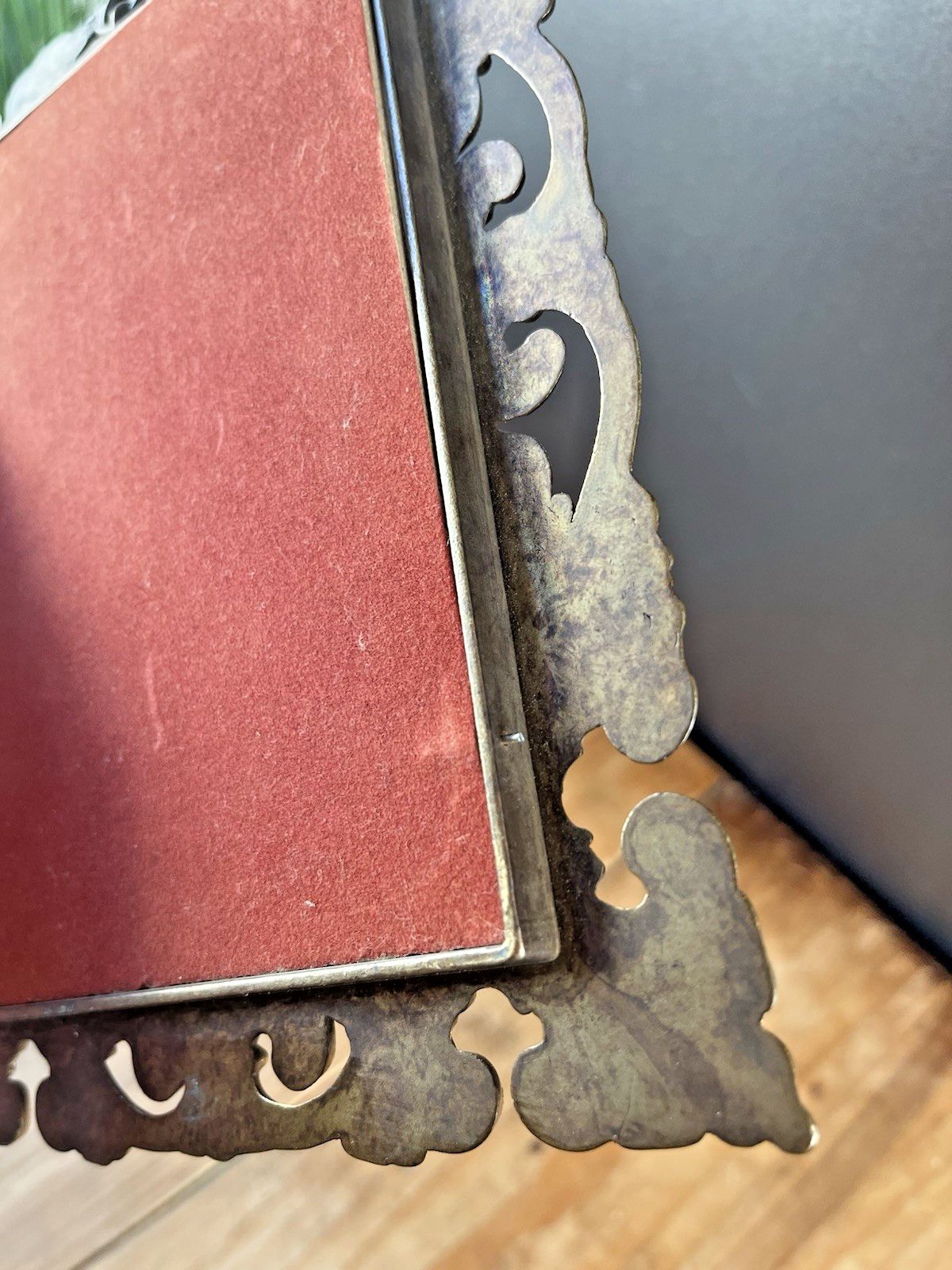 1 Antique Italian Ornate Gilt Metal Rococo Wall Photo Picture Frame Acanthus photo for sale