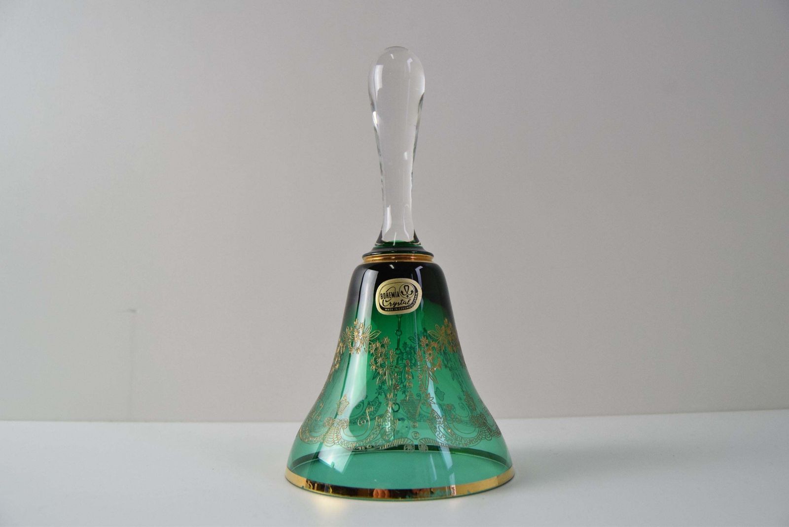 Glass Bell Bohemia Crystal 1960s photo furniture
