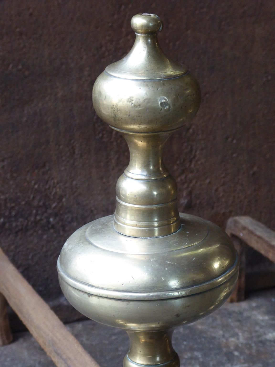 French Louis XIV Period Andirons Or Firedogs, 17th Century photo Home Fixtures