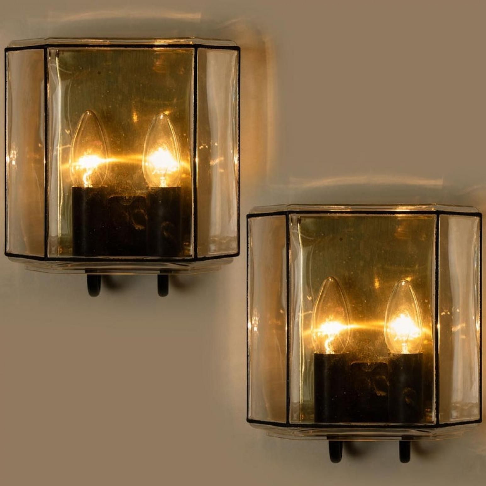 photo vinterior 1 Of The 4 Of Iron And Bubble Glass Sconces Wall Lamps By Limburg, Germany, 1960
