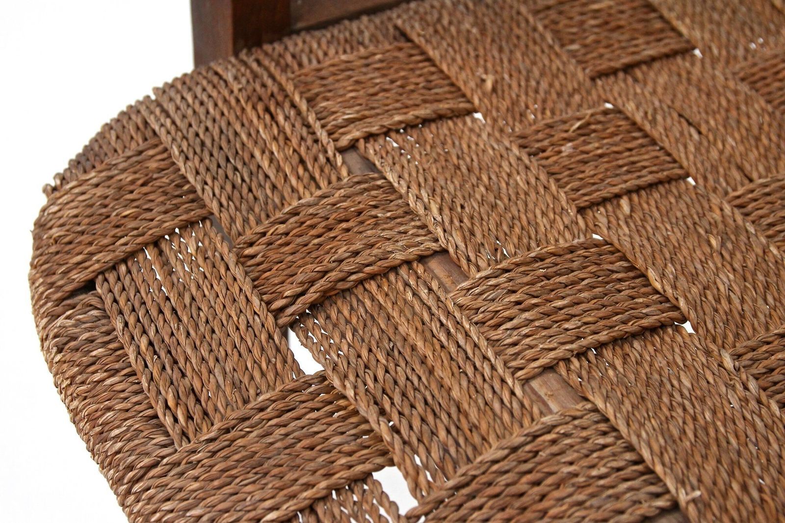 photo vintage Pair Of Mid Century Armchairs With Woven Rope, Audoux   Minnet, Fr Ca. 1950