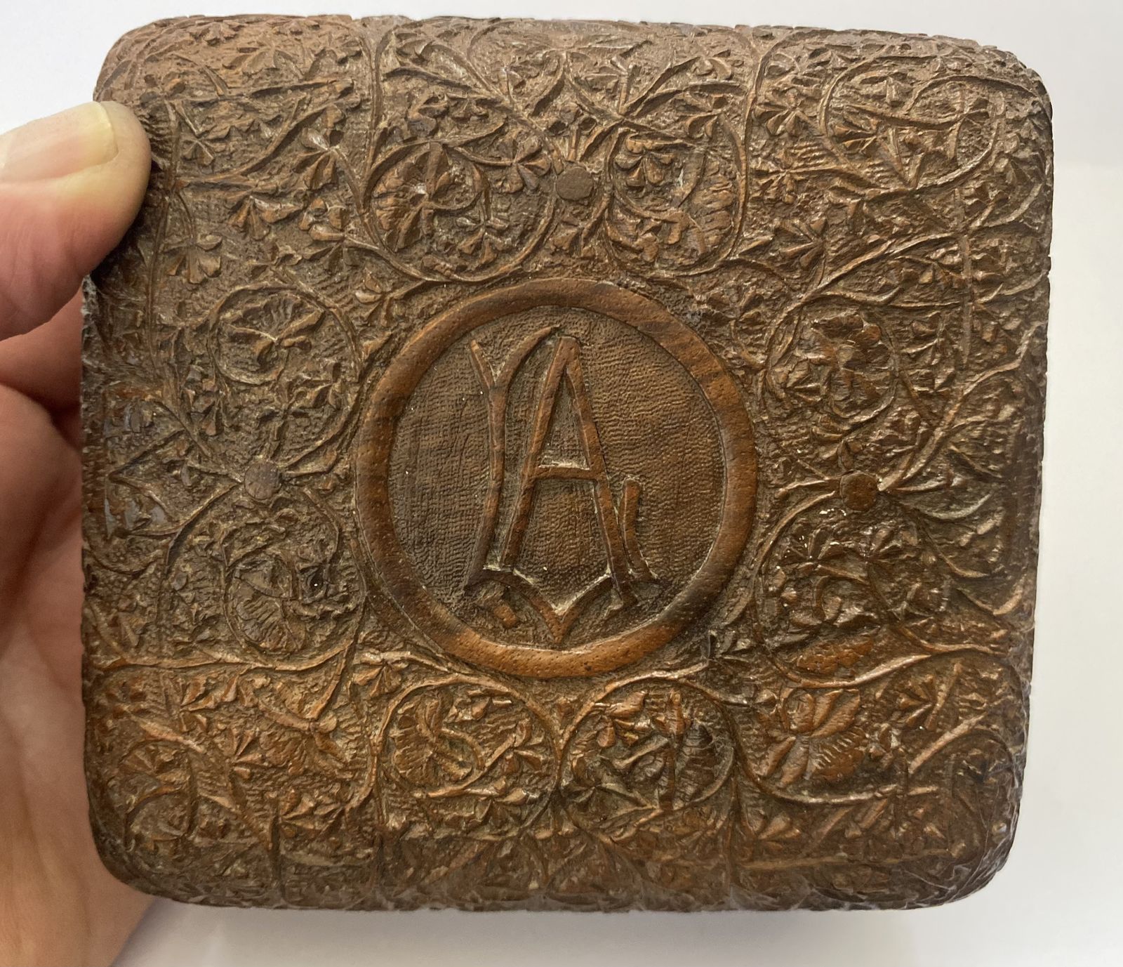 Antique, Victorian, Anglo Indian, Intricately Hand Carved Sandalwood Box