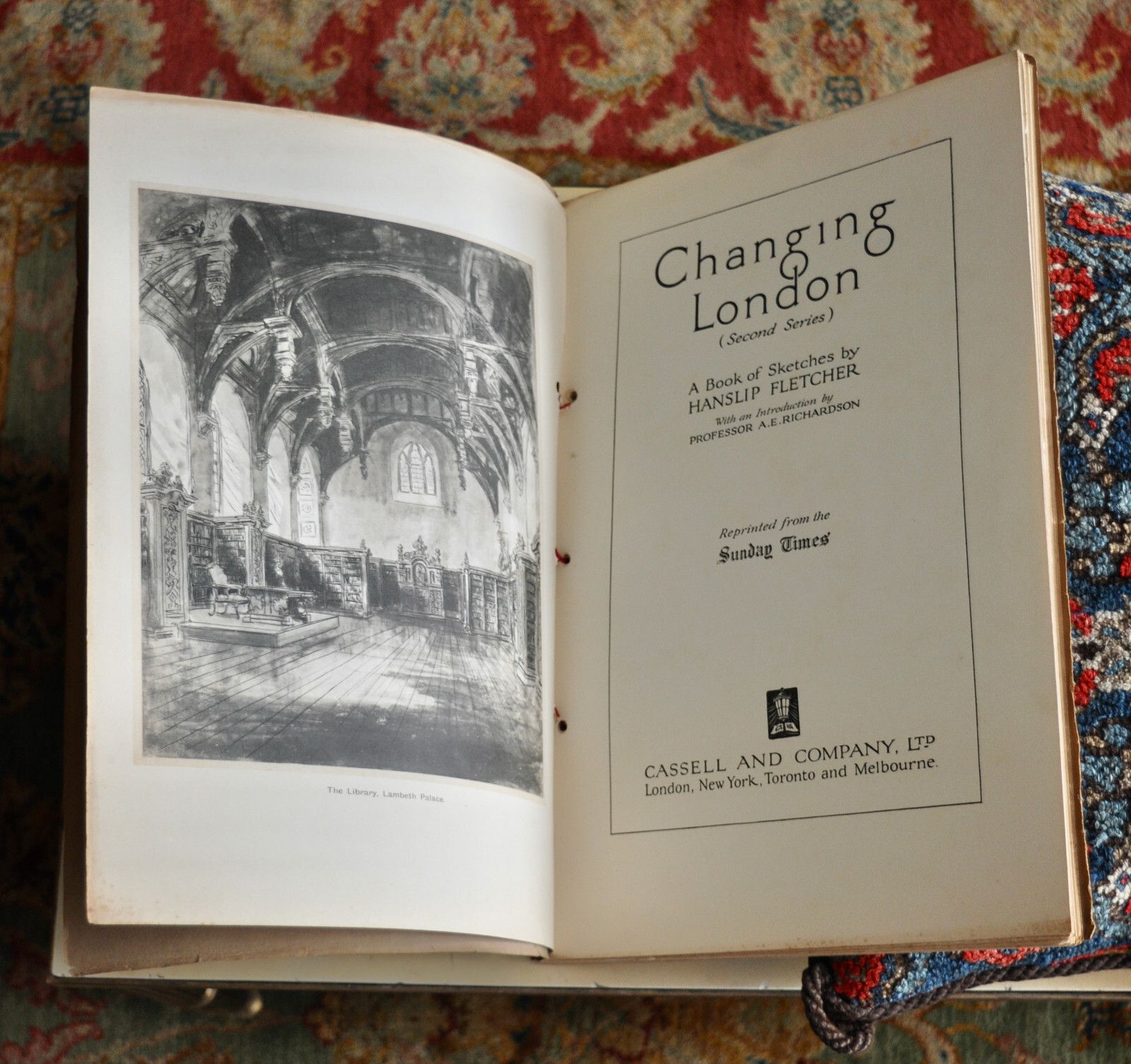 Changing London, A Book Of Sketches, Hanslip Fletcher, 1st Edition 1925 photo furniture