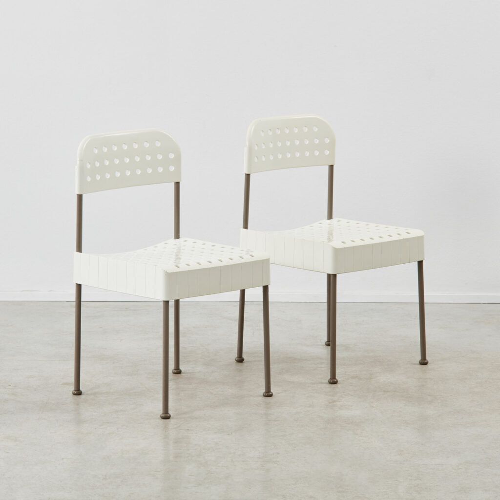 Pair Of Enzo Mari Box Chairs Aleph Atlantide, Italy, 1971