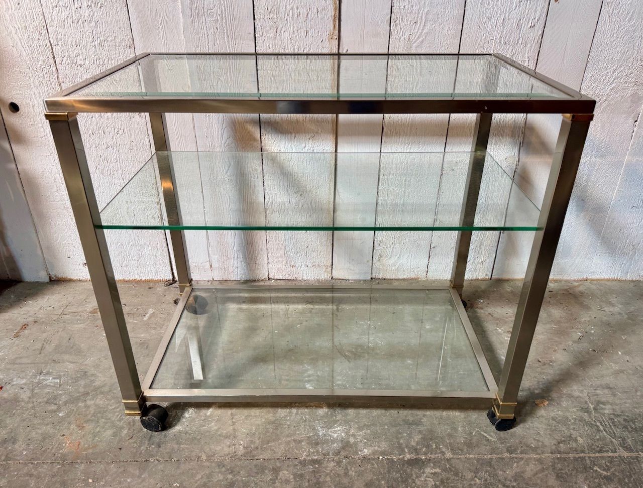 photo for sale Quality French Mid Century Chrome Cocktail Trolley