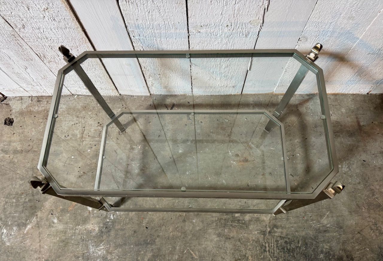 Quality French Mid Century Chrome Occasional Table photo buy