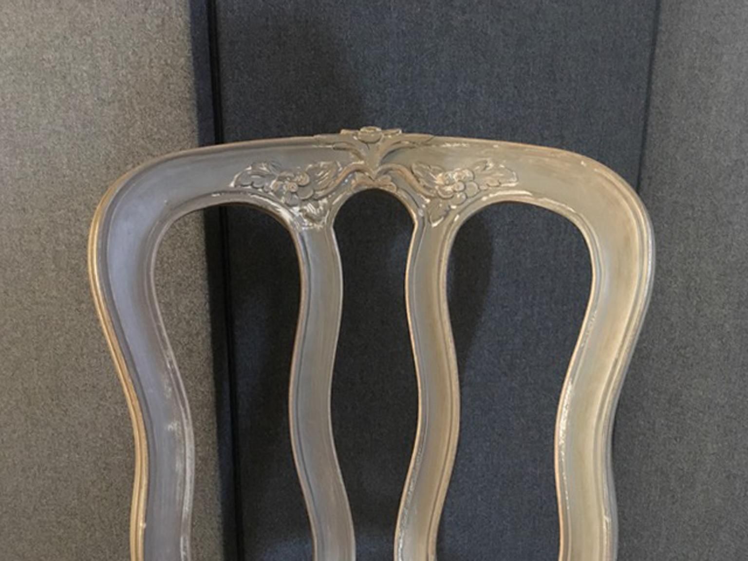 1361.0 French Provincial Pair Of Wooden Chairs photo