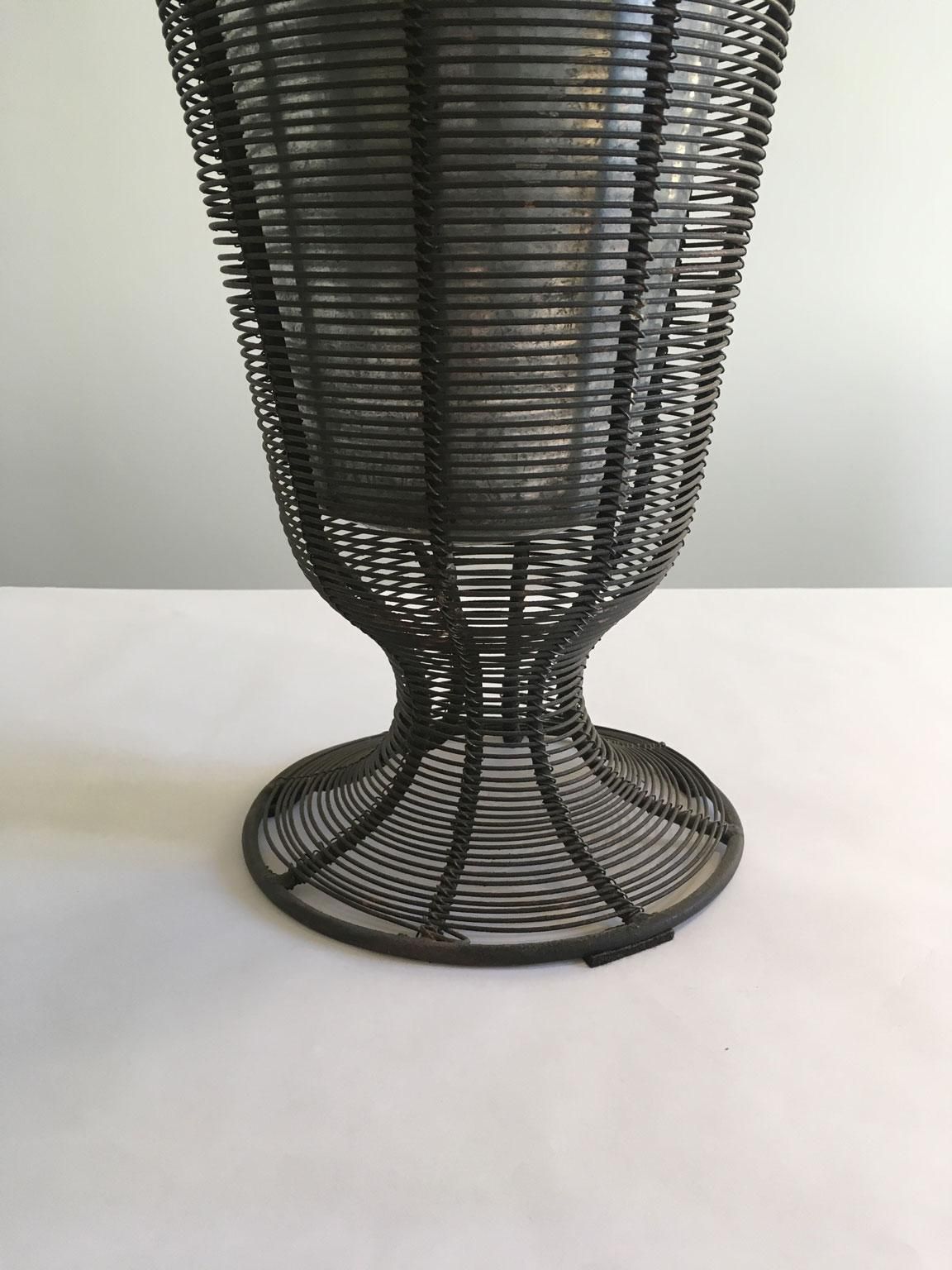 France Iron Wire Minimalist Vase And Planter Bowl photo vinterior