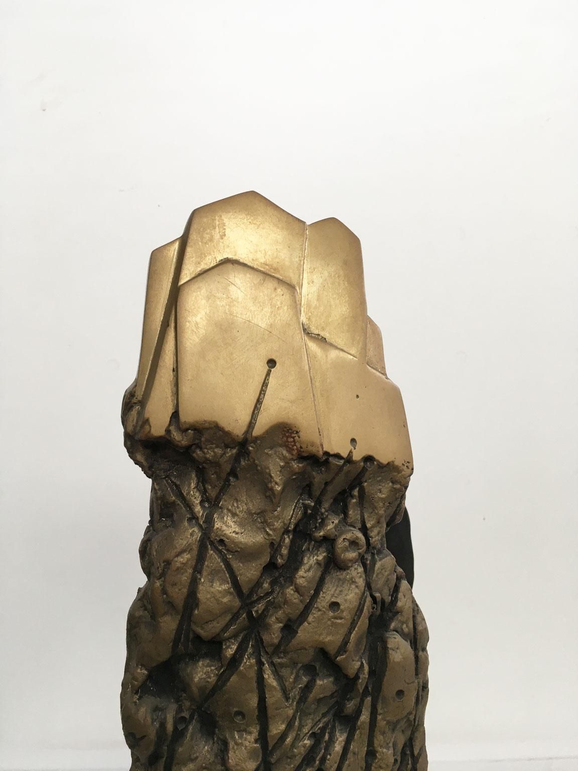 1979 Italy Post Modern Graziano Pompili Abstract Bronze Sculpture photo Art