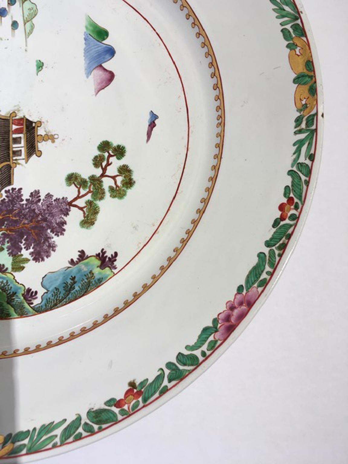 photo vintage Italy Mid 18th Century Richard Ginori Porcelain Dish With Japan Landscape
