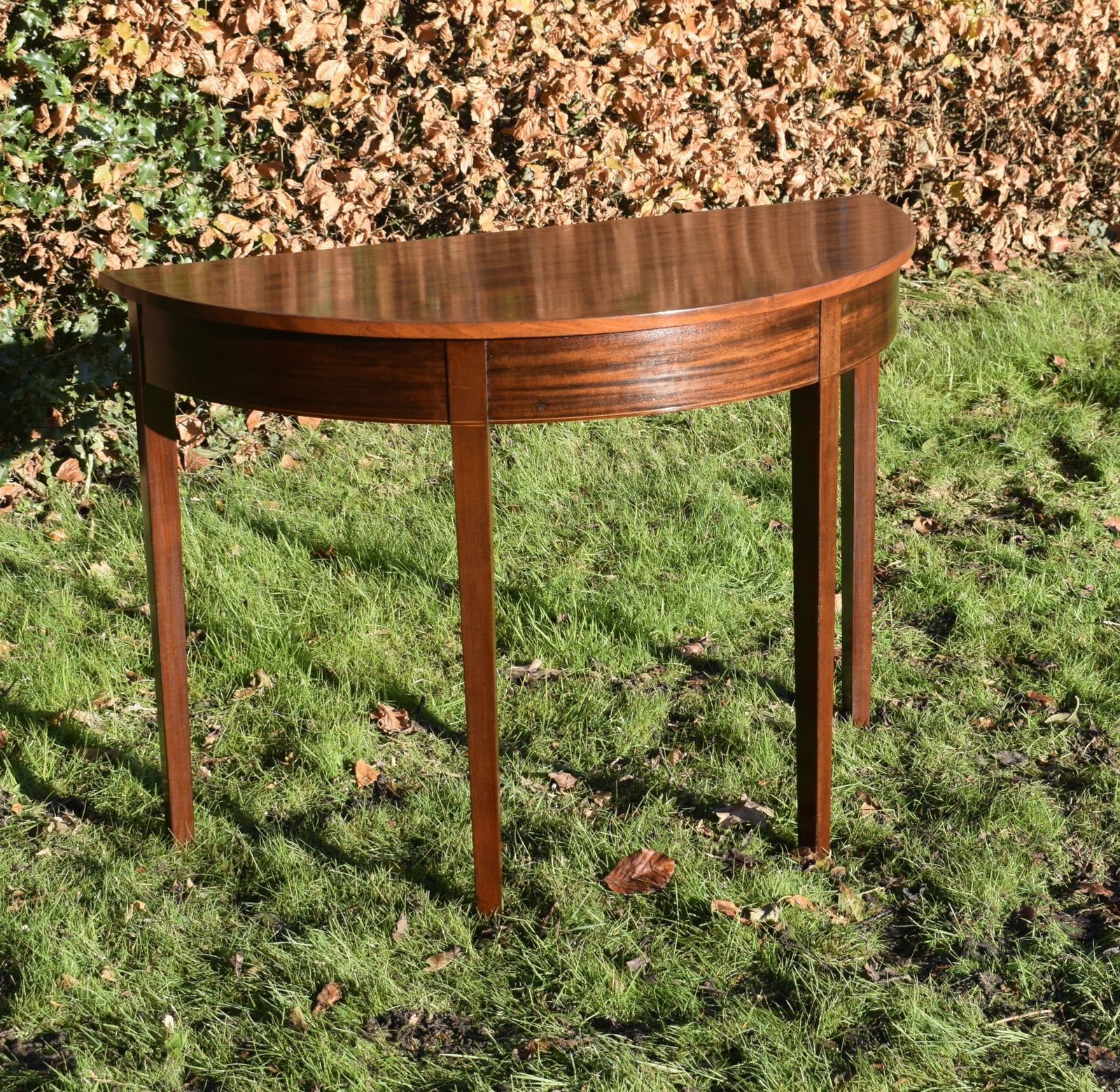 Georgian Mahogany Demi Lune Table photo furniture