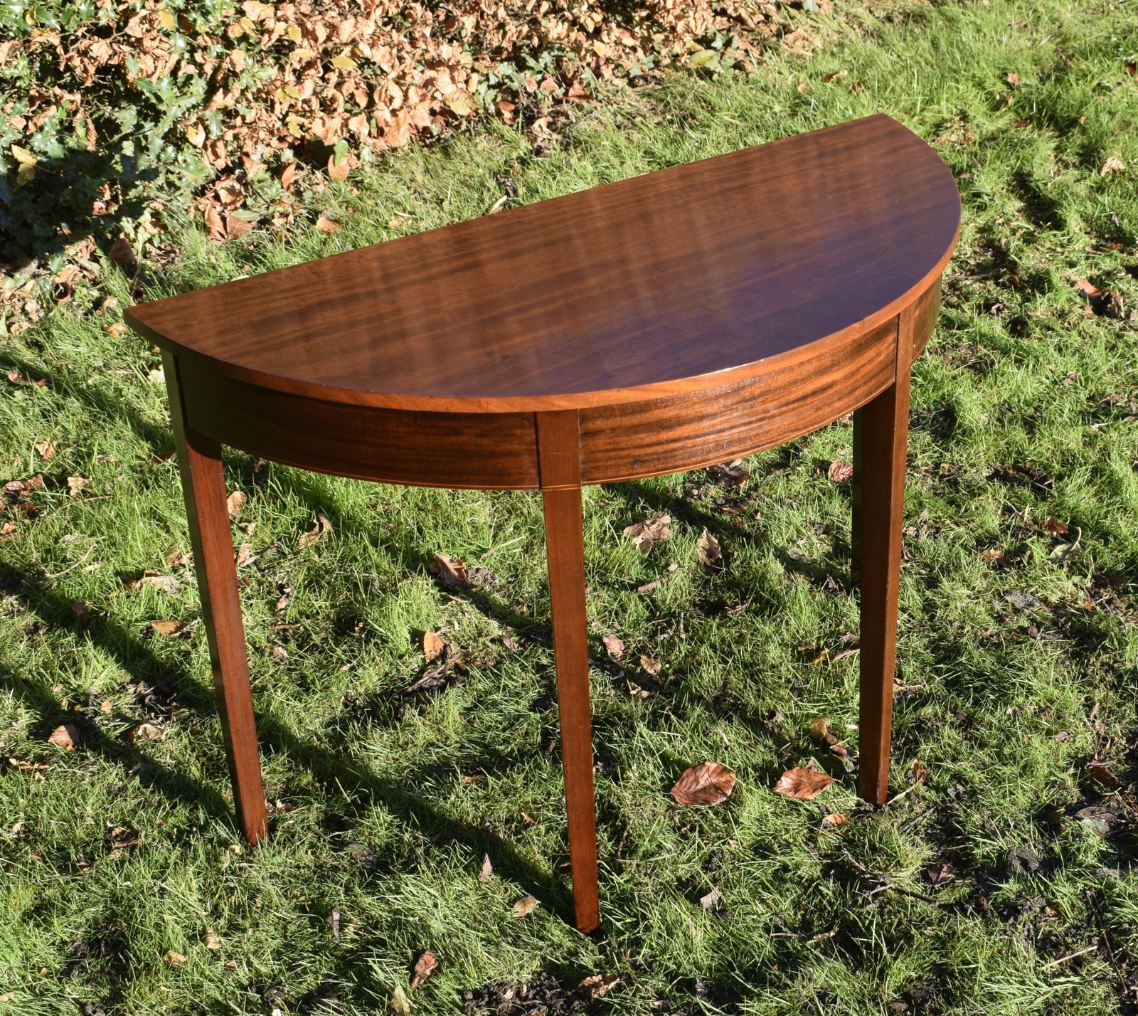 photo for sale Georgian Mahogany Demi Lune Table