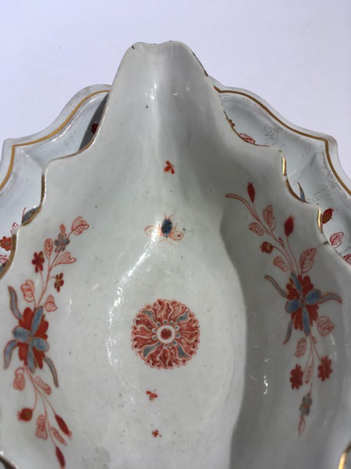 photo vintage Italy Richard Ginori 18th Century Porcelain Sauce Terrin Floral Drawings