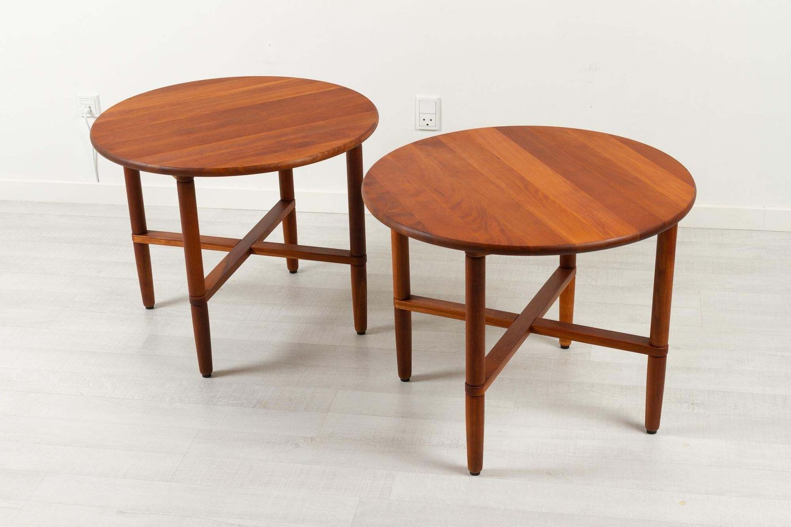 Vintage Danish Cherry Side Tables By Haslev Møbelsnedkeri, 1990s, Set Of 2 photo furniture