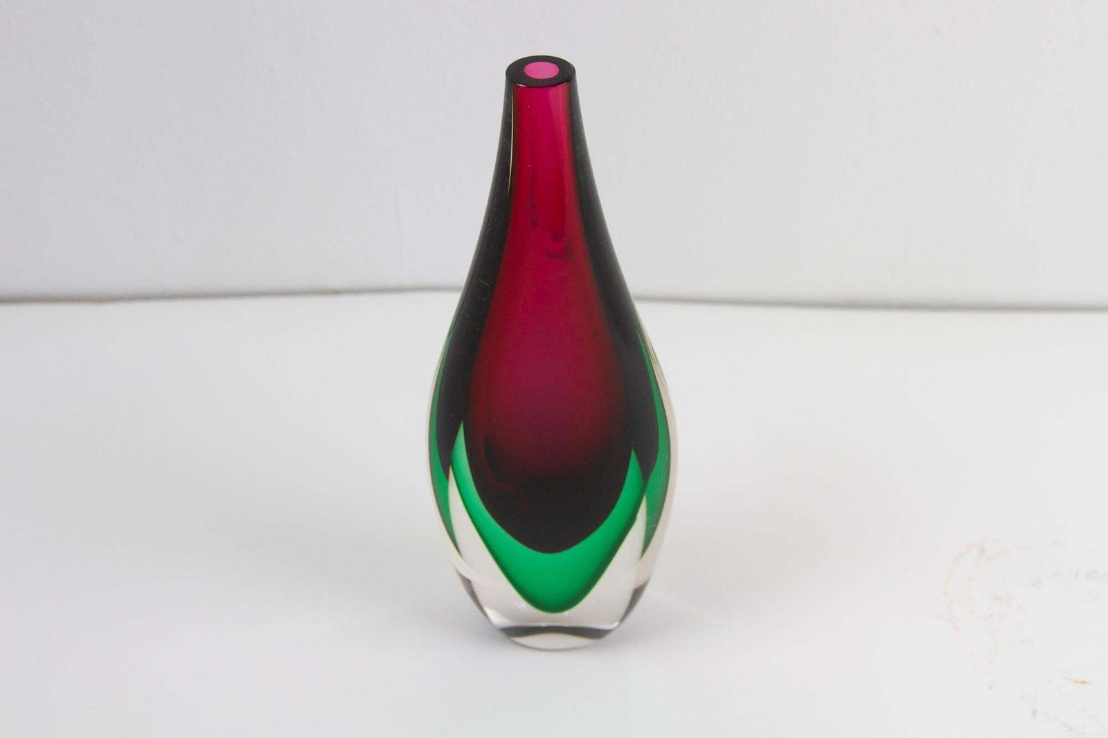 Vintage Murano Teardrop Sommerso Vase 1960s photo for sale