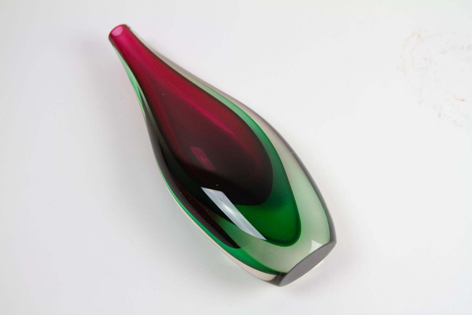 Vintage Murano Teardrop Sommerso Vase 1960s photo vintage