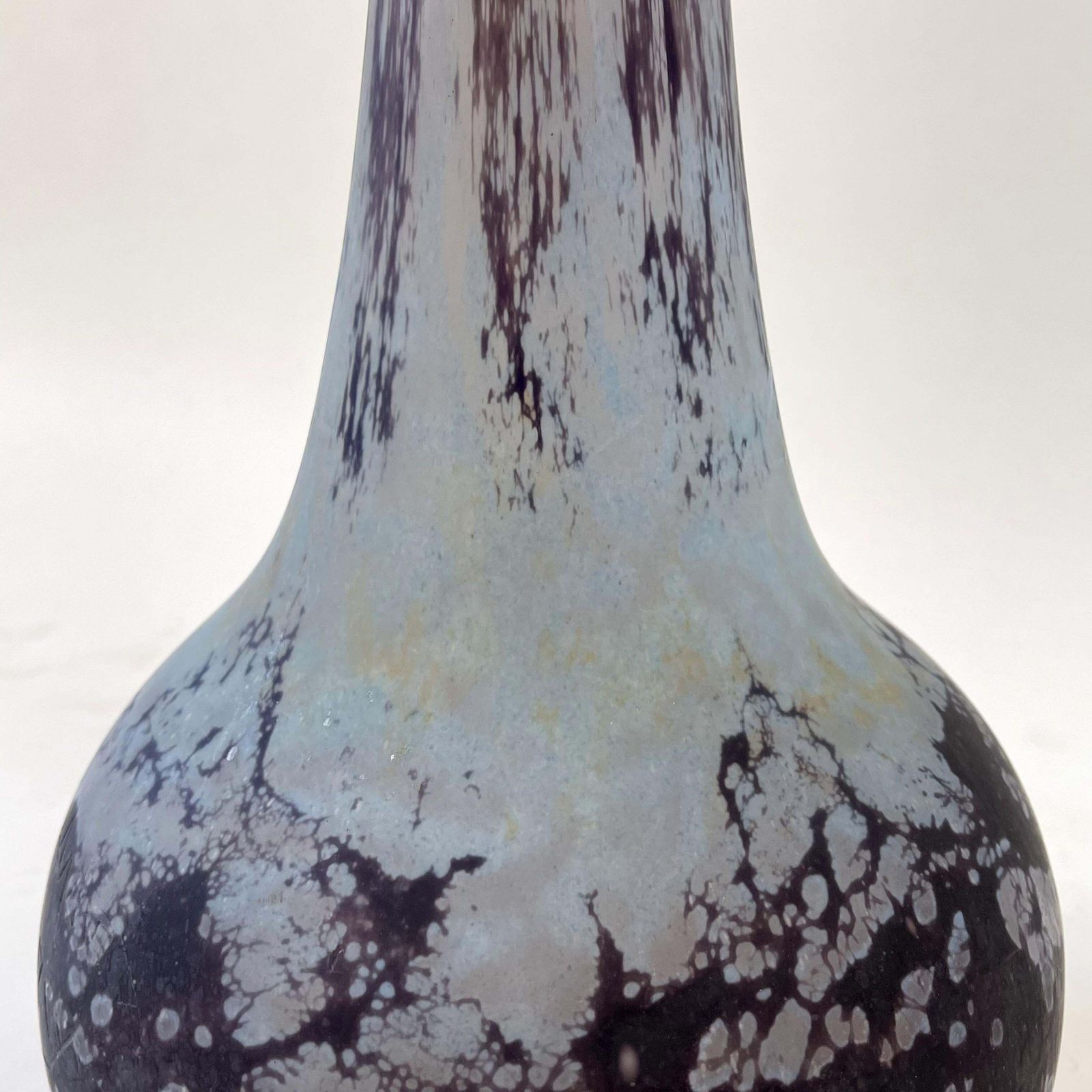 Art Deco Monumental Egyptian Purple Art Glass Soliflore Vase By Daum Nancy photo Home Decor