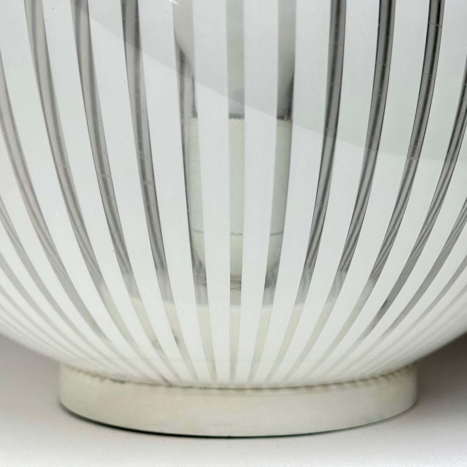 photo for sale Pair Of "Tessuto" Murano Blown Glass Table Lamps By Ludovico Diaz De Santillana