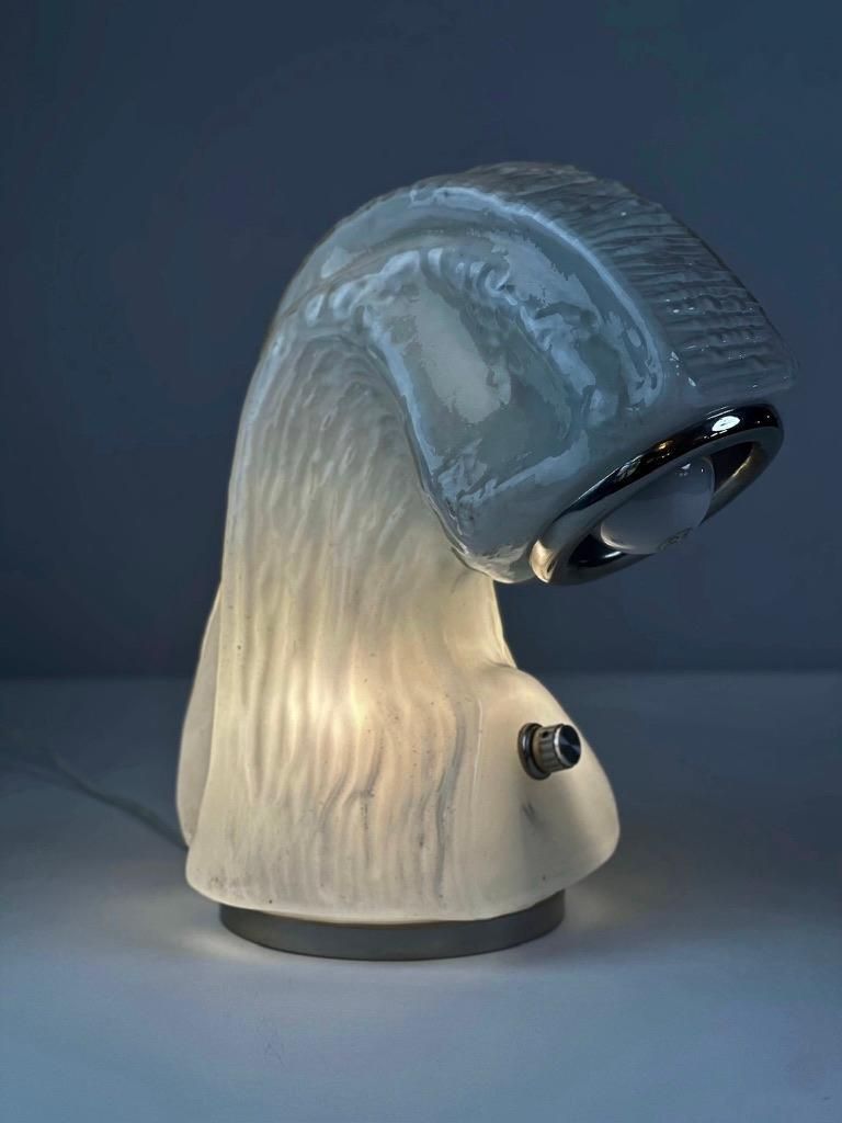 Late 20th Century Osso Bark Effect Glass Table Lamp By Carlo Nason For Mazzega photo for sale