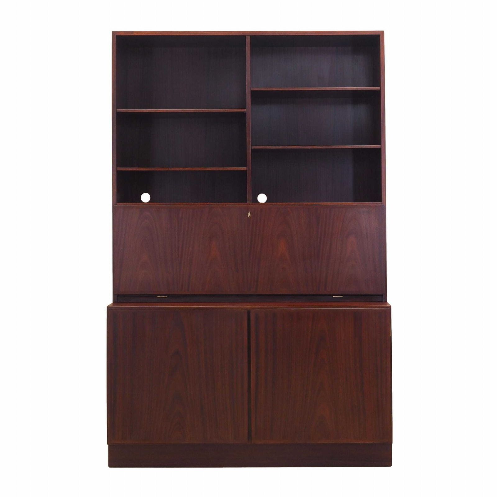 Mahogany Bookcase Danish Design 1970s  Manufacture Omann Jun