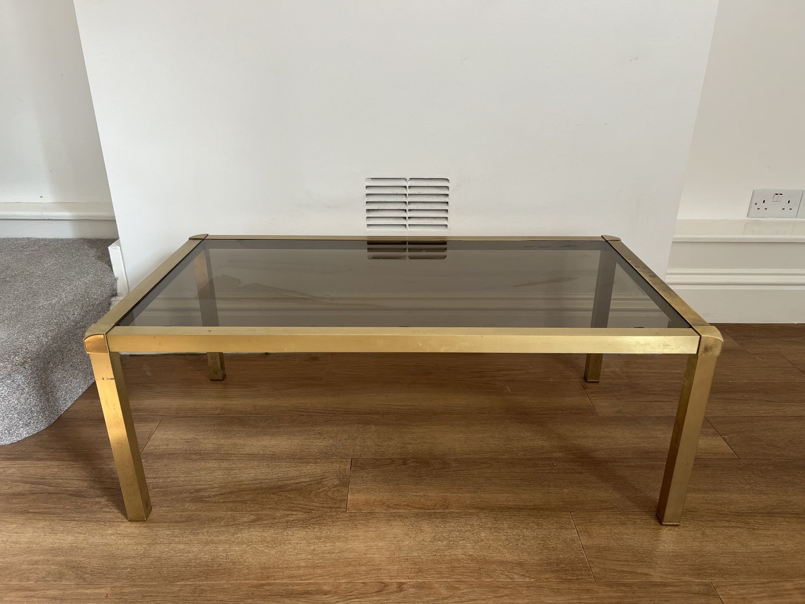 Hollywood Regency Italian Brass Coffee Table By 'Mara' C.1970s photo 399.0