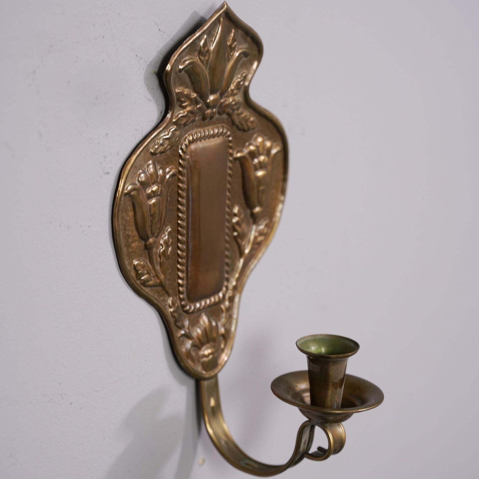 Finnish Brass Candle Sconce Model 1100 By Taidetakomo Hakkarainen, 1920s/1930s photo for sale
