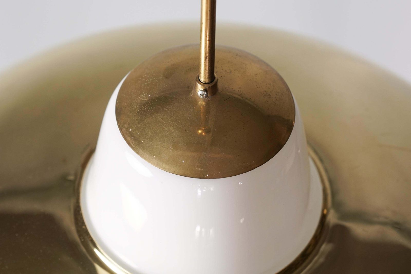 Pair Of Brass Pendants By Lisa Johansson Pape & Gunilla Jung, Orno Oy, 1950s photo buy