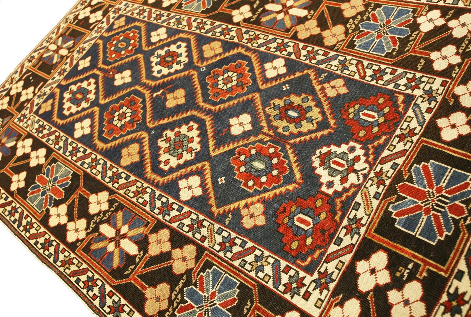Antique Caucasian Large Scale Lattice Design Shirvan Wool Rug, 1880 1900 photo Textiles