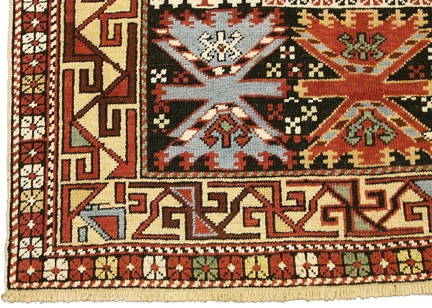 1880 1900 Fine Antique Caucasian Shirvan Rust&Blue Wool Rug photo furniture