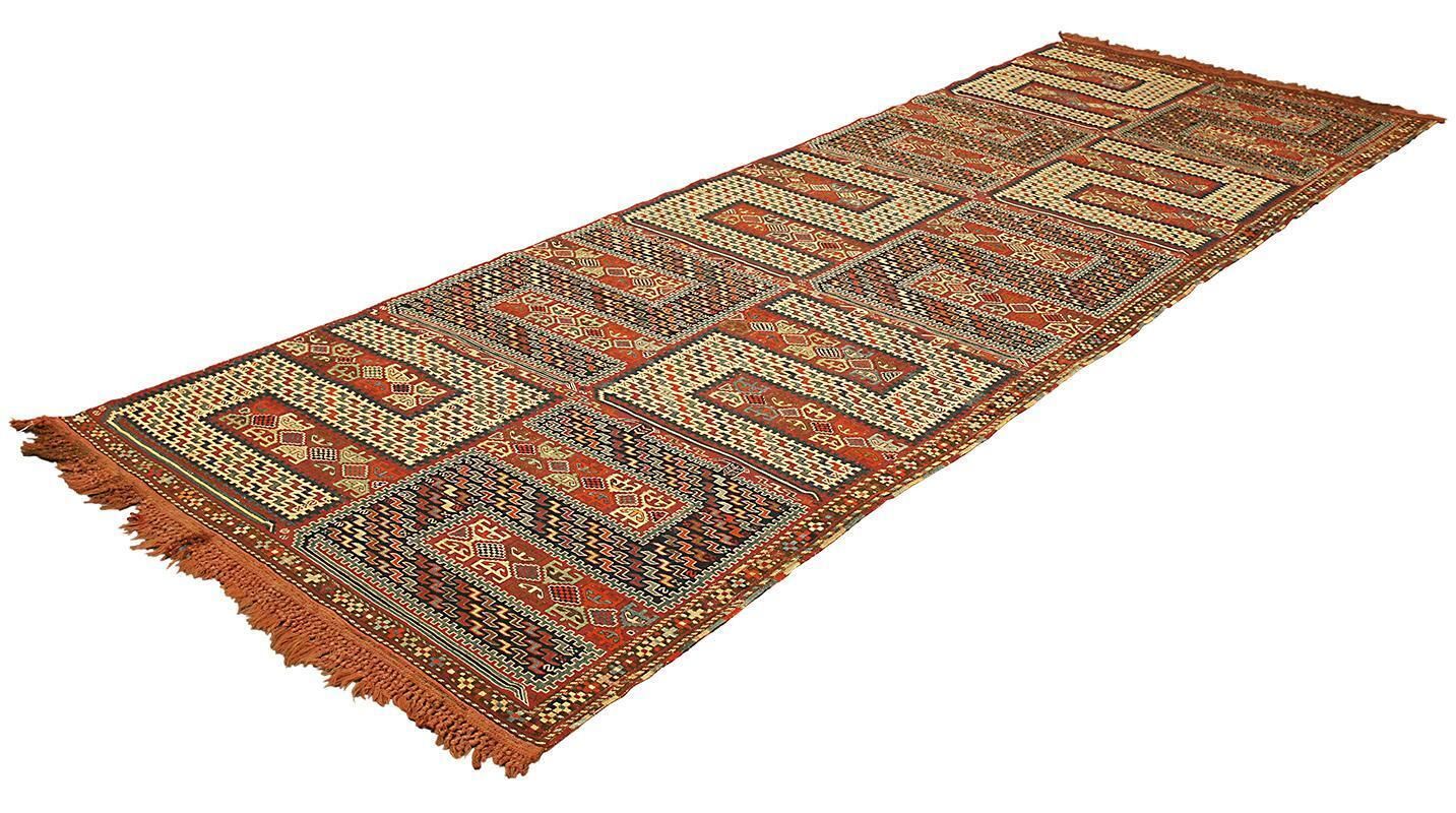 Kilim Rug Caucasian Sileh Dragon Design photo 3312.0