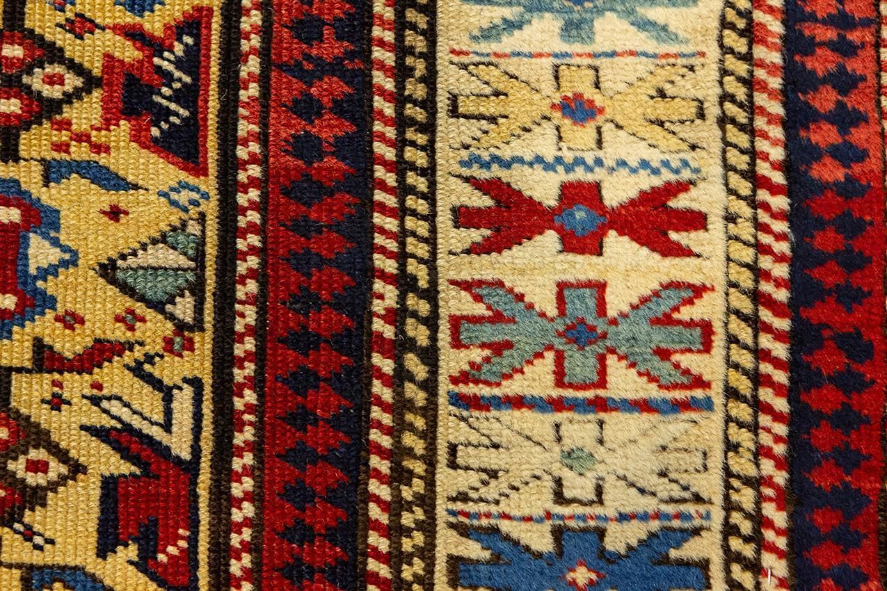 Antique Kuba Runner Caucasian Gold Field photo vinterior