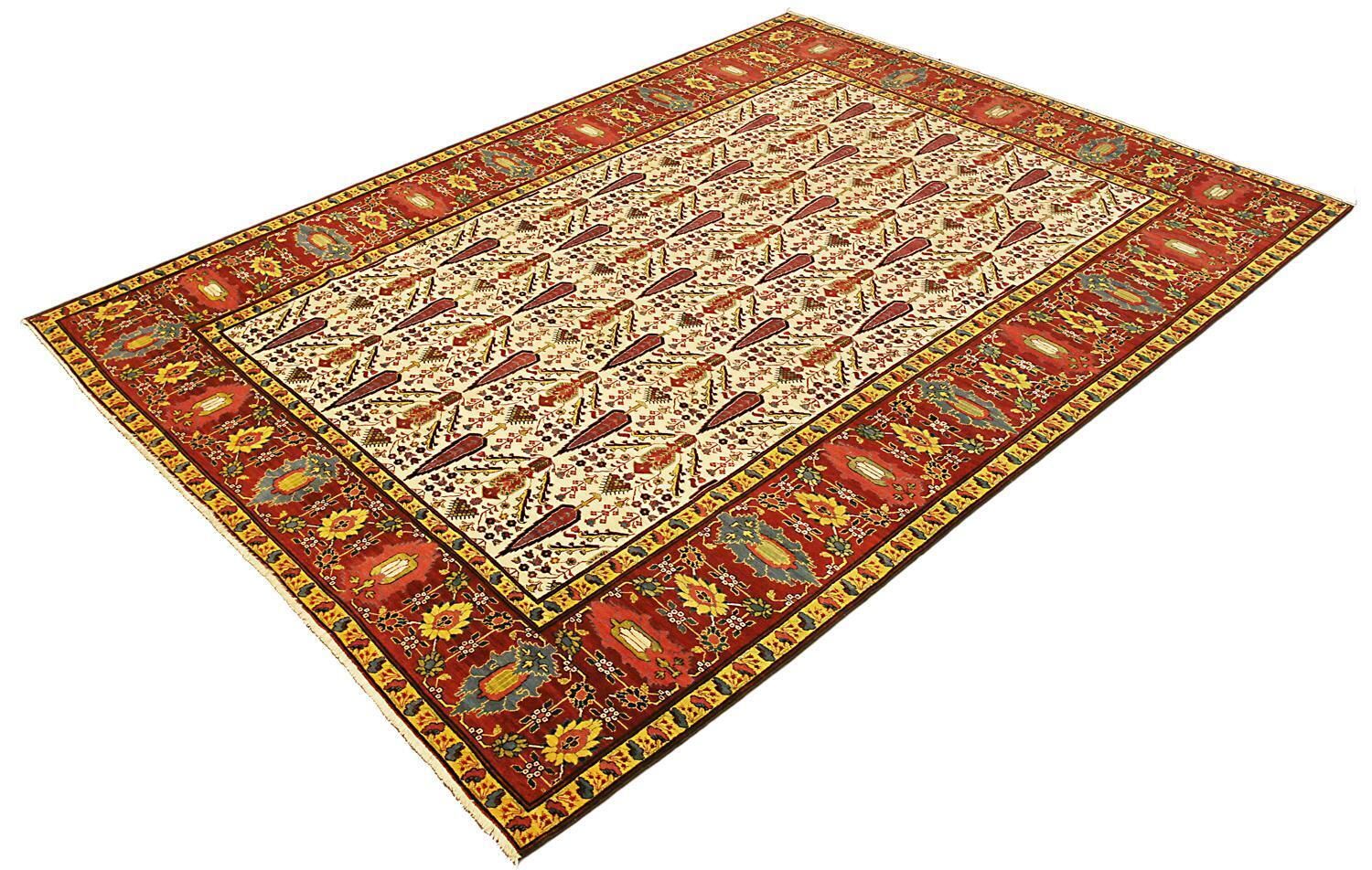Allover Antique Caucasian Beige Wool Qarabag 'Karabakh' Carpet, 19th Century photo furniture