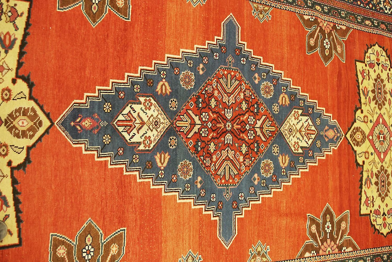 Antique Caucasian Karabakh 'Qarabag' Part Silk Gallery Size Carpet, 19th Century photo 24626.0