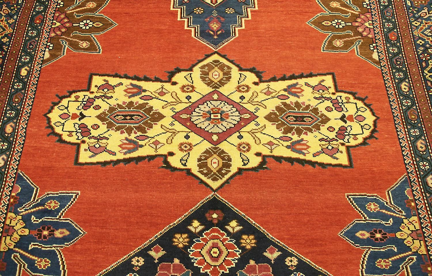 Antique Caucasian Karabakh 'Qarabag' Part Silk Gallery Size Carpet, 19th Century photo vinterior