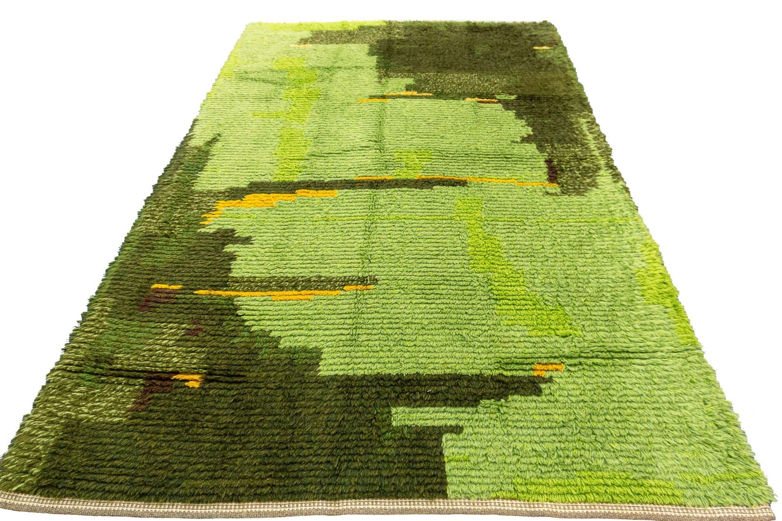 Rya Rug Swedish Green Color photo furniture