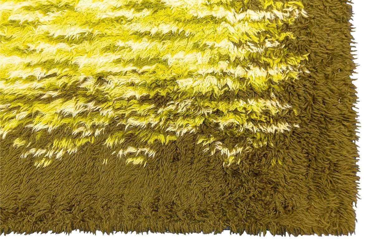 Rya Rug Shaggy Scandinavian Design Olive Green photo buy