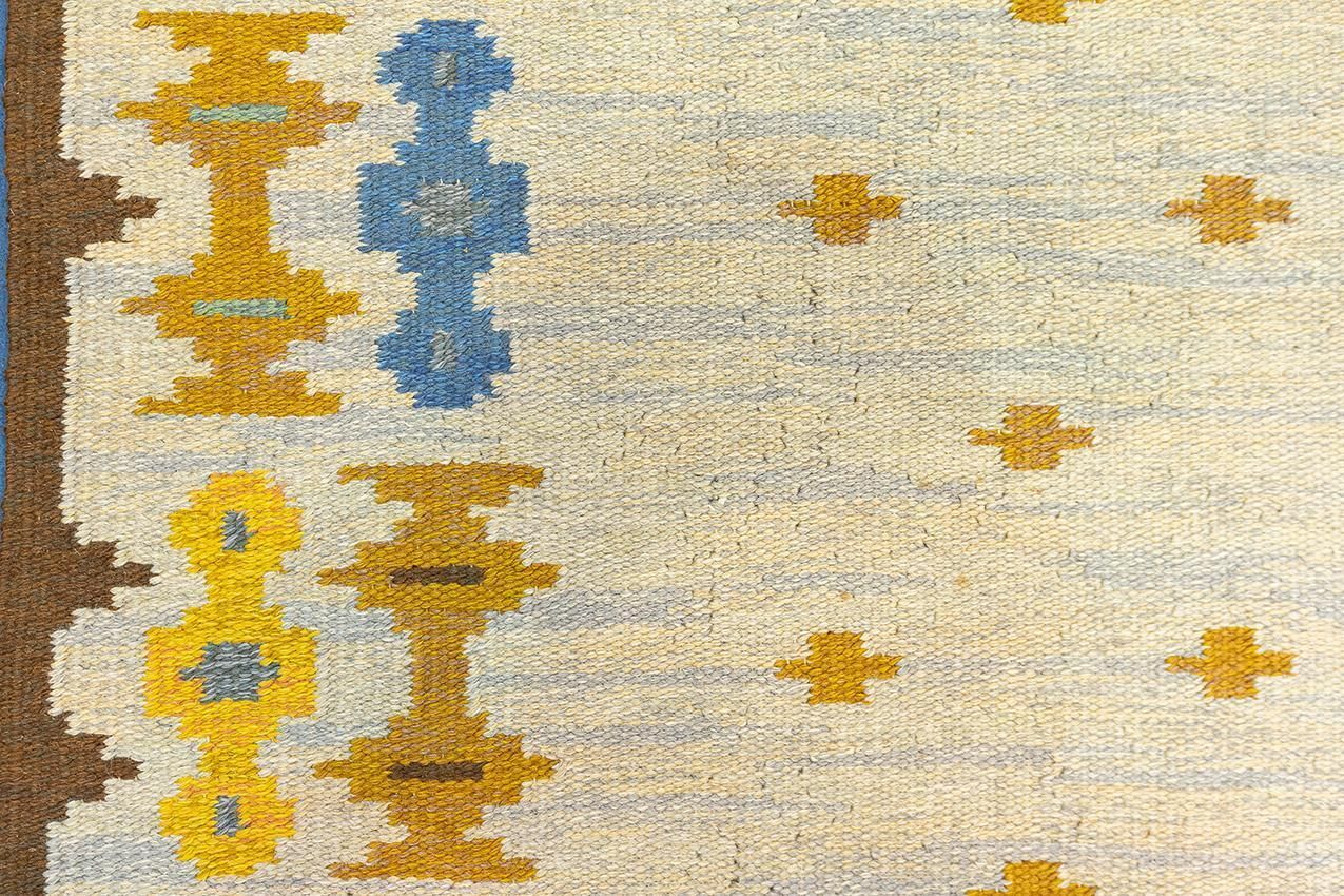Swedish Rug Flatweave Rollakan Cross Motif, 1950 1970 photo buy