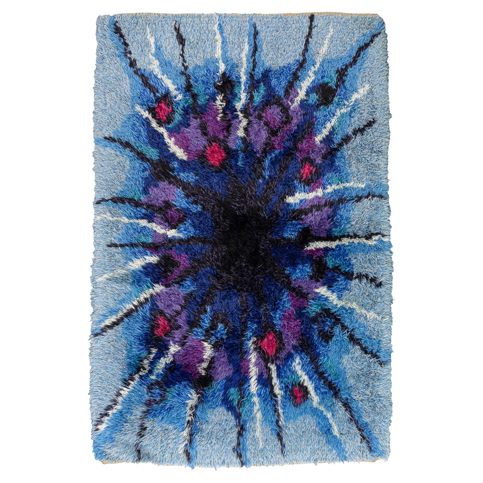 Rya Rug Swedish Abstract Design