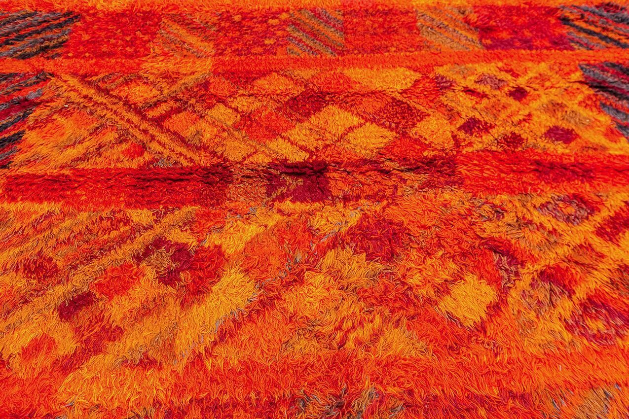 Rya Rug Swedish Red Color photo for sale