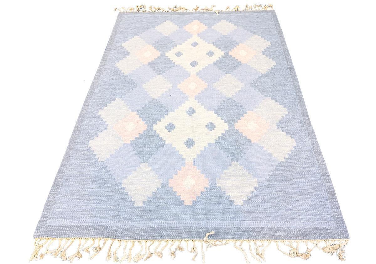Scandinavian Carpet Rollakan Swedish Abstract Design Soft Color Palette photo furniture