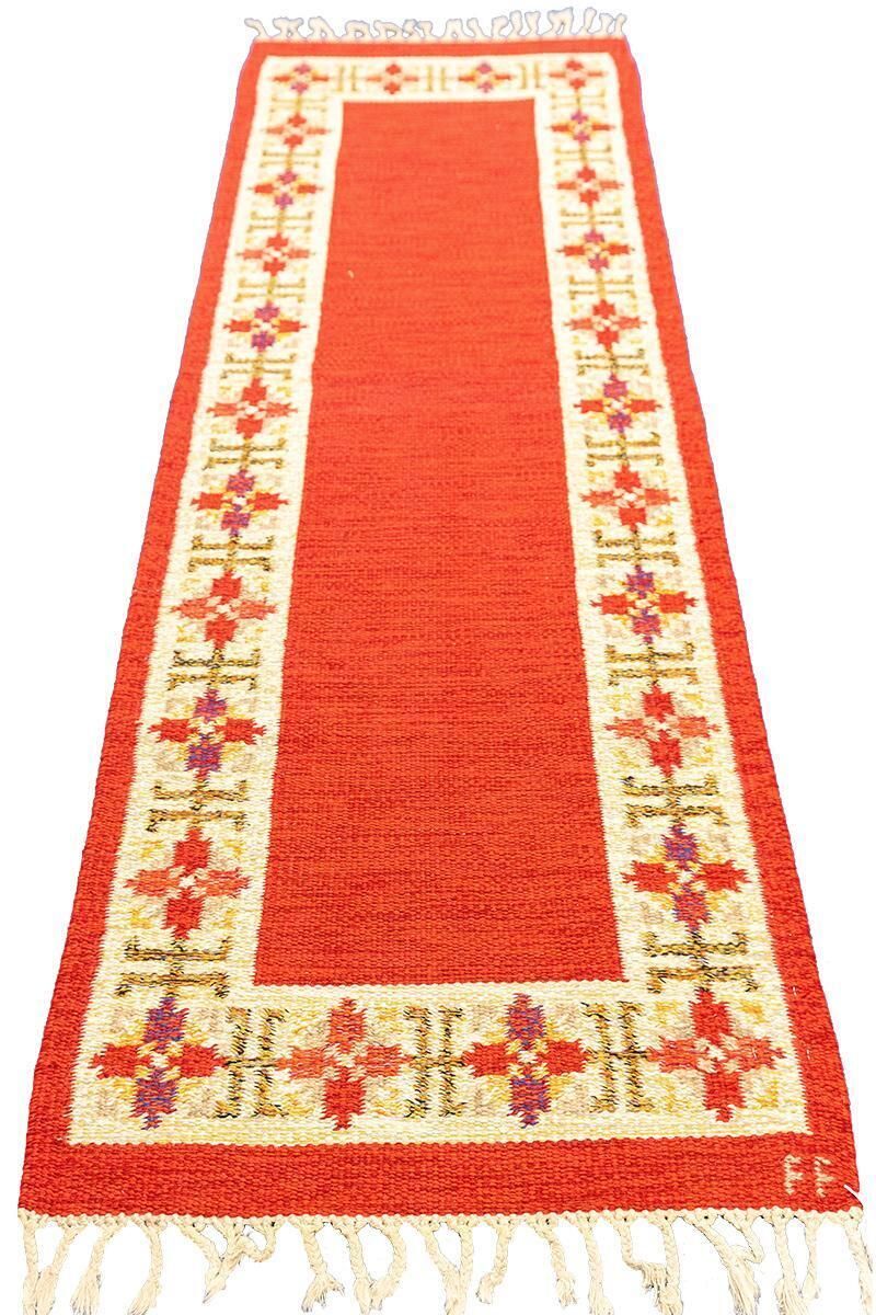 Scandinavian Runner Swedish Rollakan Abstract Design photo Textiles