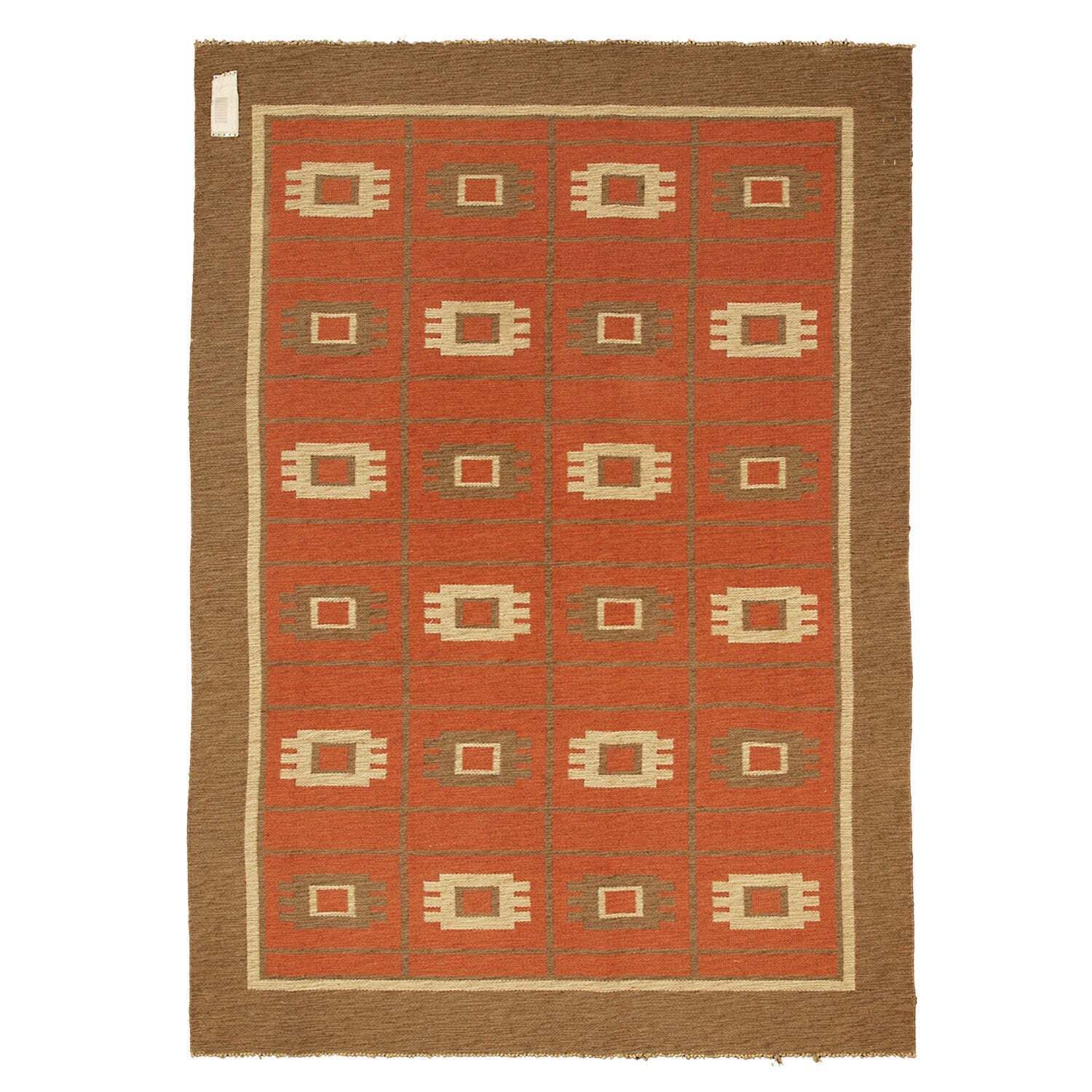 Swedish Kilim Mid Century Double Face