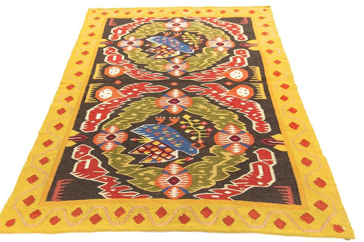 Scandinavian Rollakan Swedish Rug Bird Design photo for sale