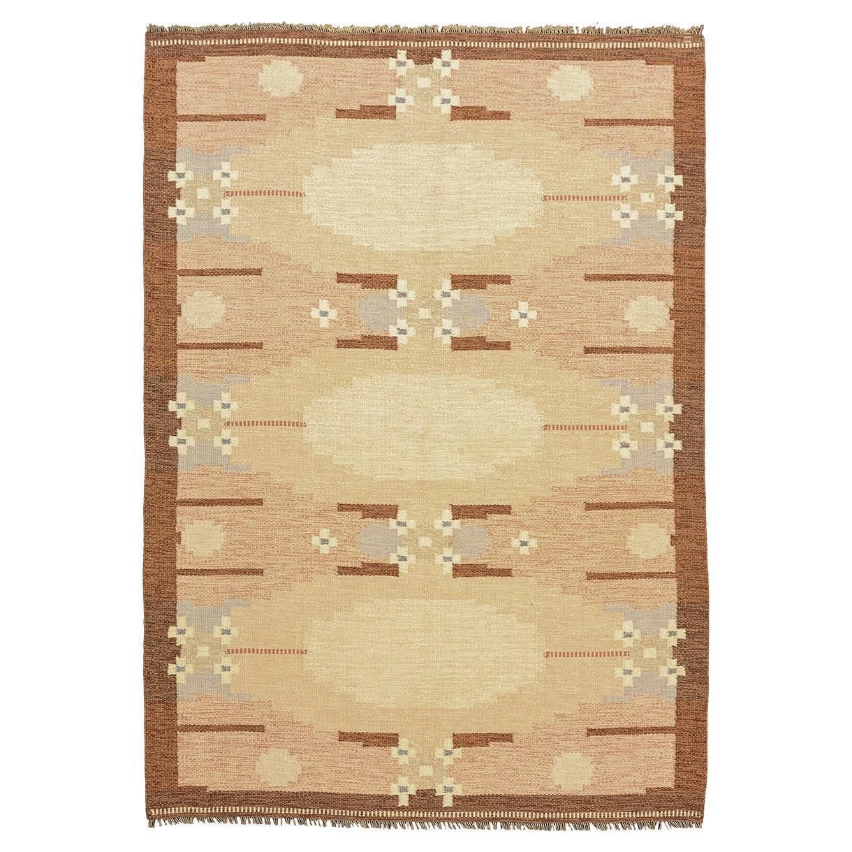Scandinavian Rug Rollakan  Earthy Tones