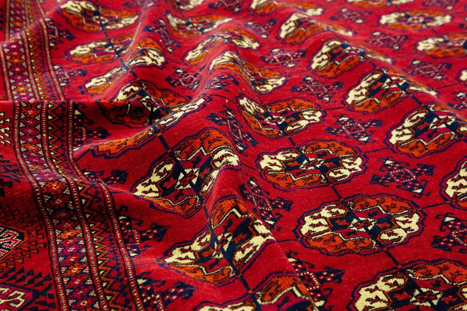 Bukara Turkmen (Russian) Traditional Geometric Design Rug photo vintage