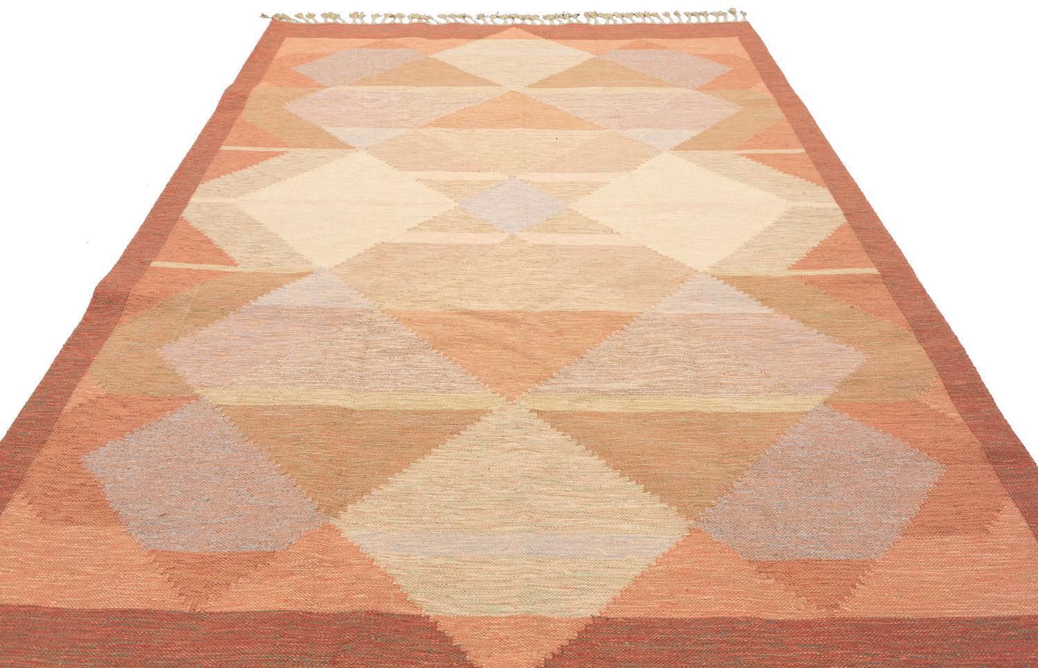 Vintage Swedish Flat Weave Kilim By Anna Joanna Angstrom photo buy