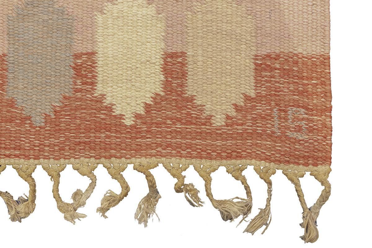 Scandinavian Rug Rollakan  Earthy Tones By Ingegerd Silow photo Textiles