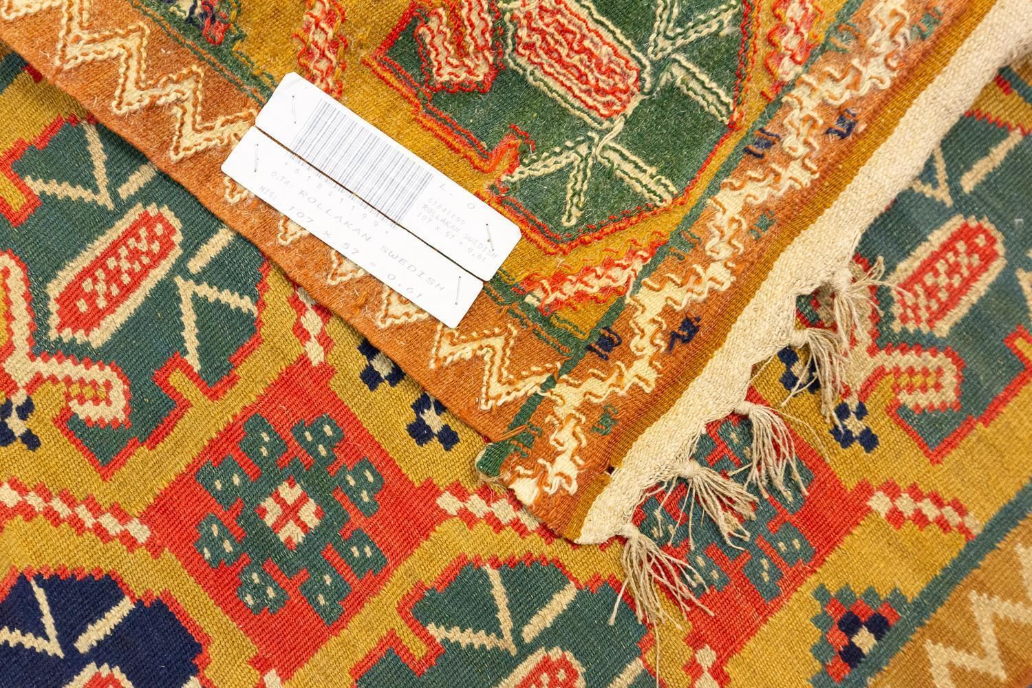 Scandinavian Style Rollakan Abstract Form Textile  Scandi Style photo vintage