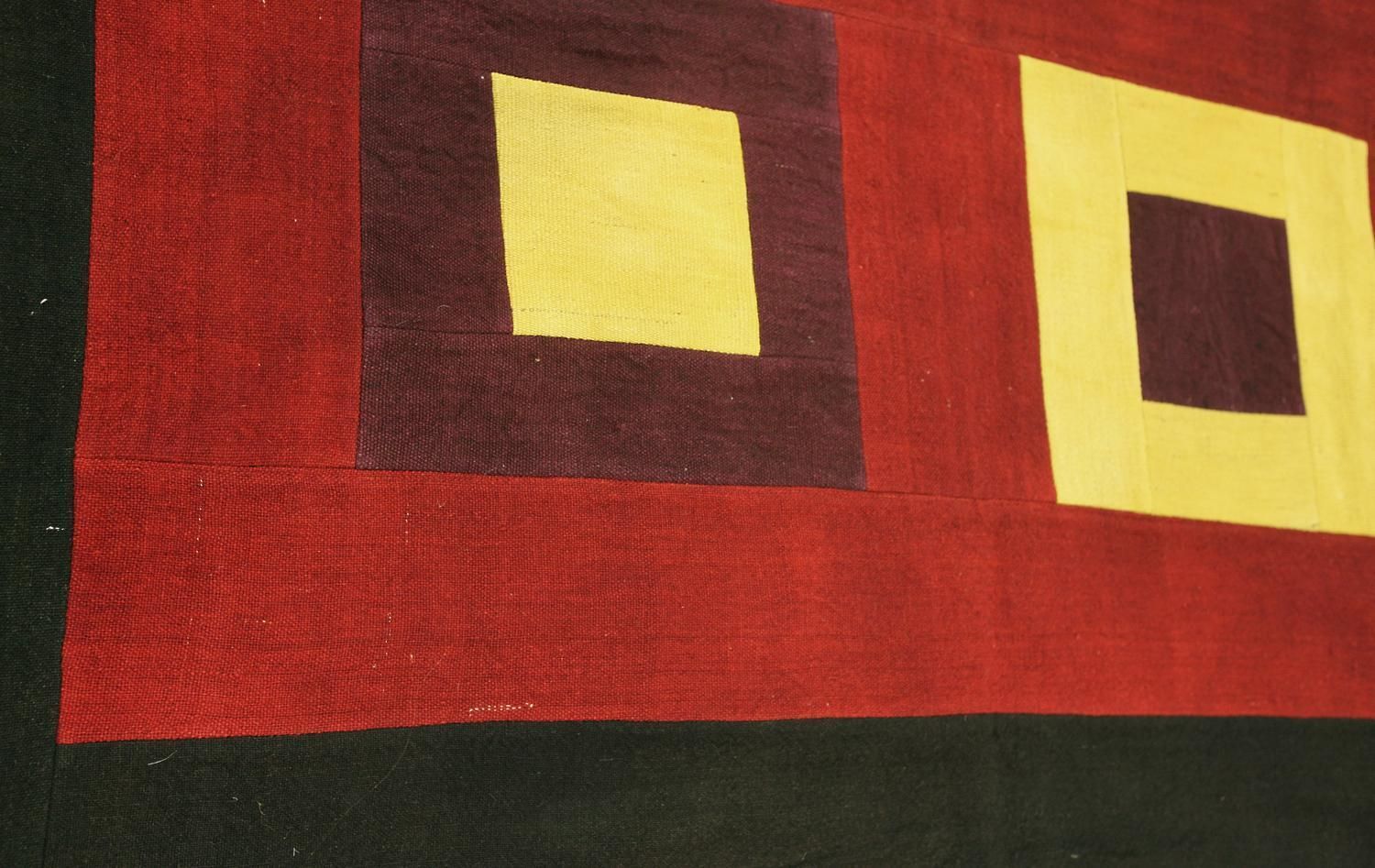 Vintage Old Turkish Red&Yellow Patchwork, 1950 1970 photo Textiles